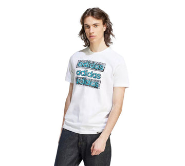 Adidas Mens Sportswear Dream Doodle Multi T-shirt White - UK XS-2XL