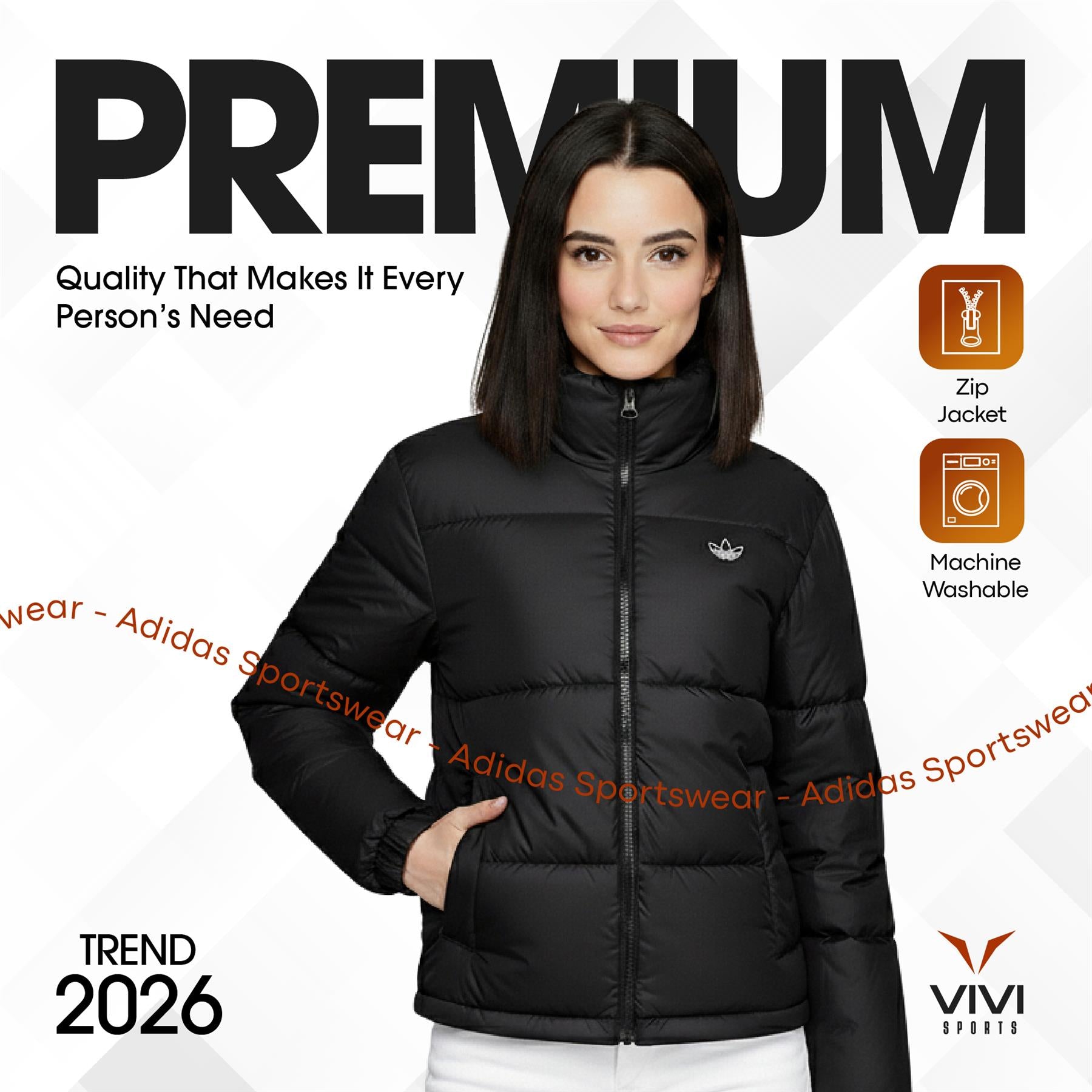 Adidas Originals Short Puffer Padded Womens Jacket Black XS-XL (UK 6-16)