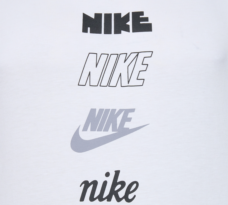 Nike Stack Logo Tee Mens Black and White Short Sleeve Crew Neck T-Shirt UK S-2XL
