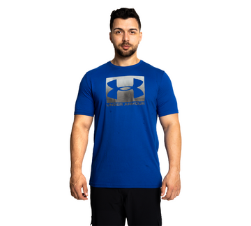 Under Armour Boxed Sportstyle Tee Mens Crew Neck T-Shirt Royal Graphite and Steel Light Heather Graphite UK S-3XL