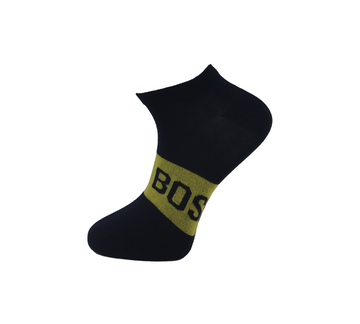 Hugo Boss Mens Two-Pack Ankle Socks Black/Yellow UK 5.5-11
