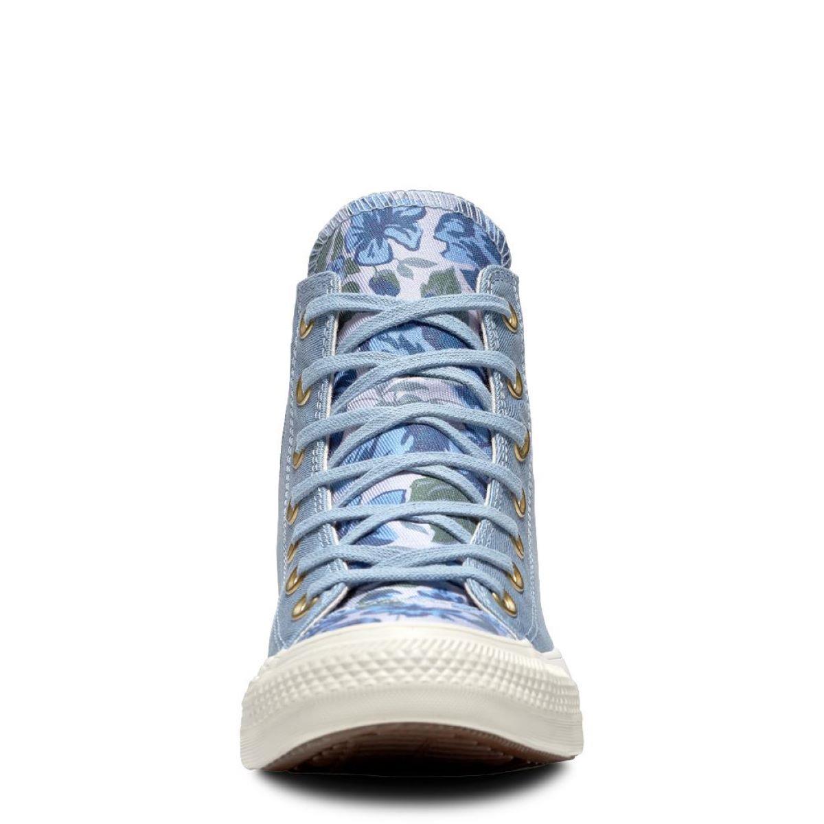 Converse CTAS Washed Denim/Provence Purple Women Shoes UK 3-8