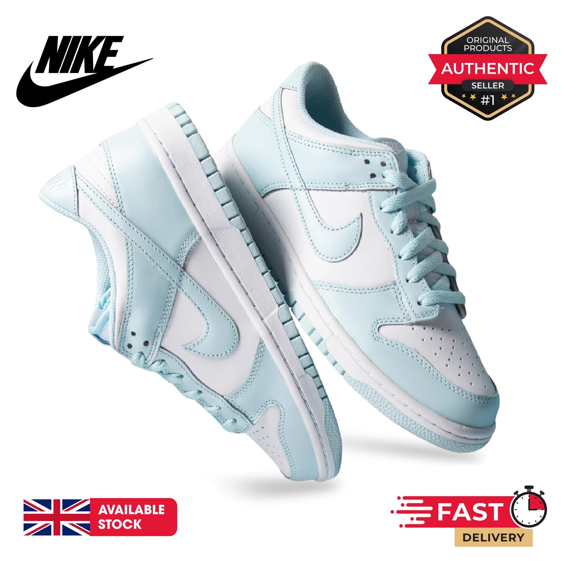 Nike Dunk Low (GS) White Blue UK 3-6