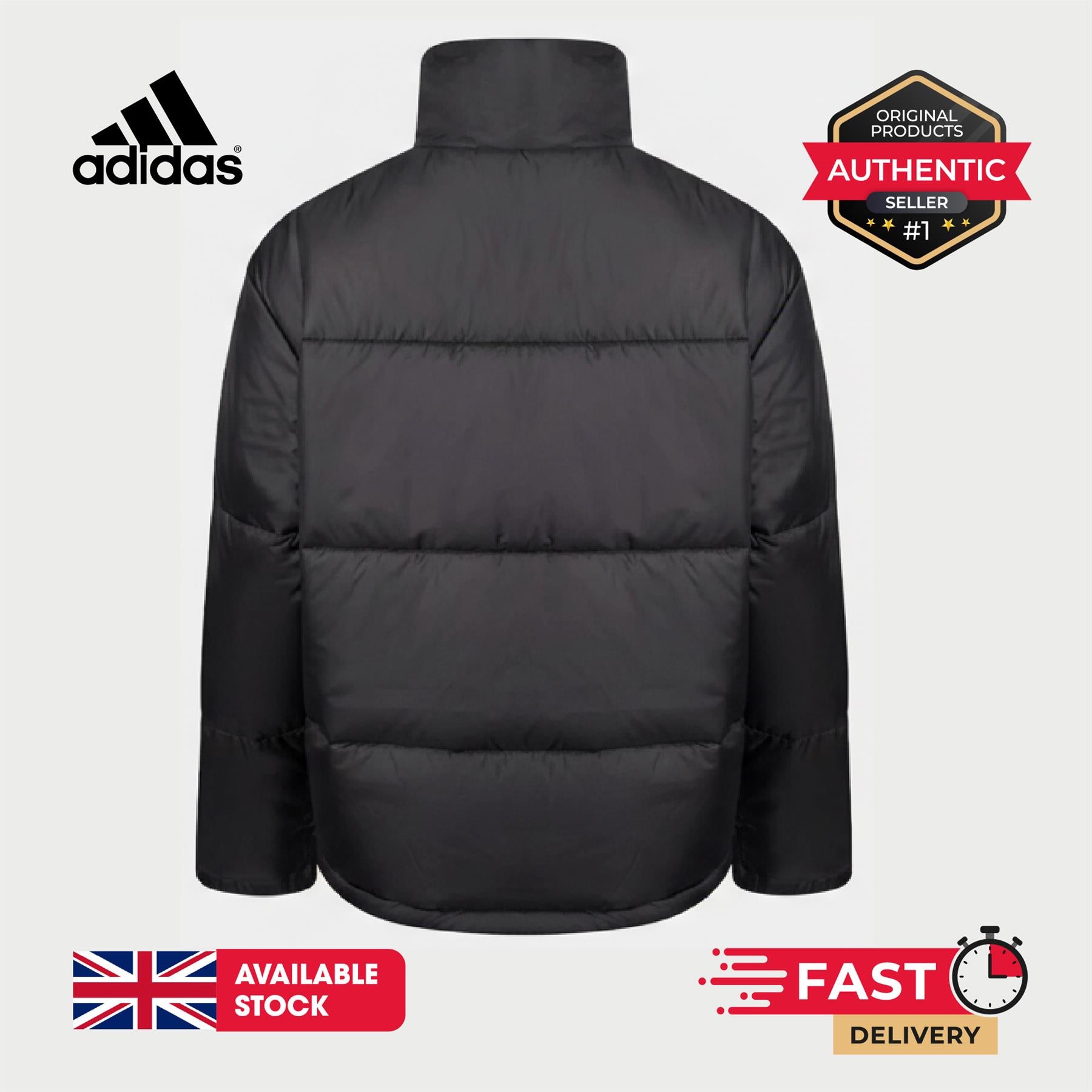 Adidas Originals Short Puffer Padded Womens Jacket Black XS-XL (UK 6-16)