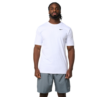 Nike Dri-FIT Tee Mens White Short Sleeve Crew Neck Training T-Shirt UK S-2XL