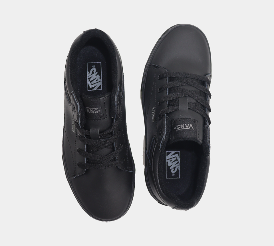 Vans Seldan Kids Girls Tumbled Shoes Black UK 10-13/1-6
