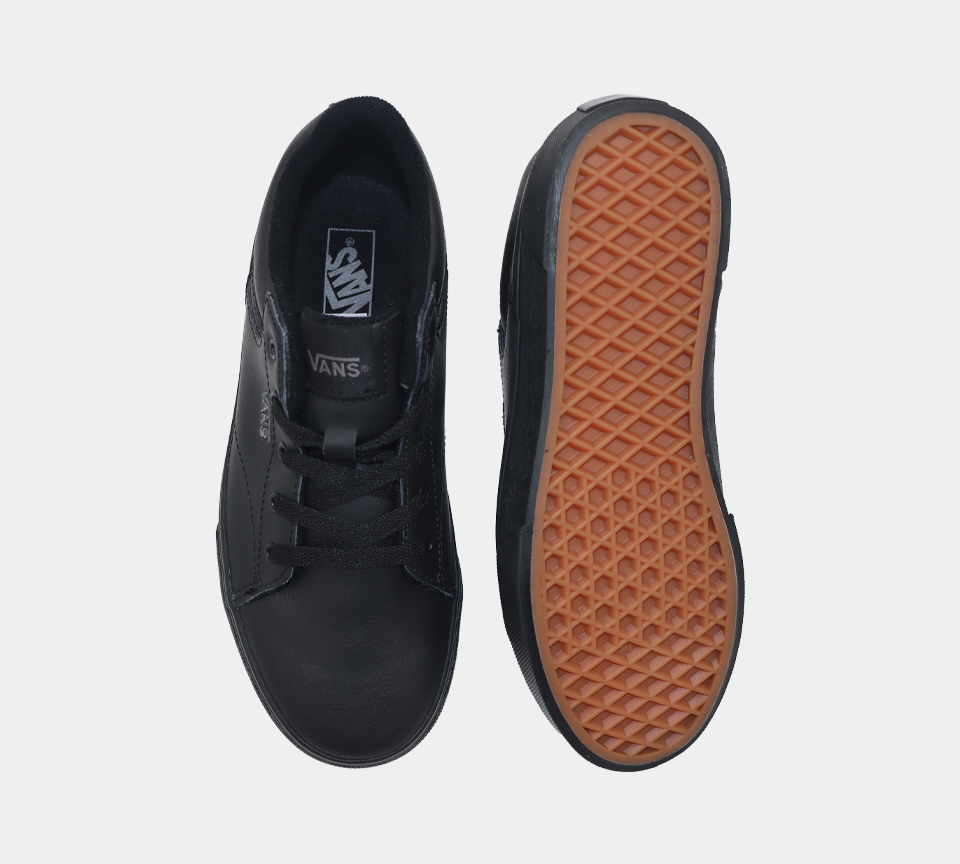 Vans Seldan Kids Girls Tumbled Shoes Black UK 10-13/1-6
