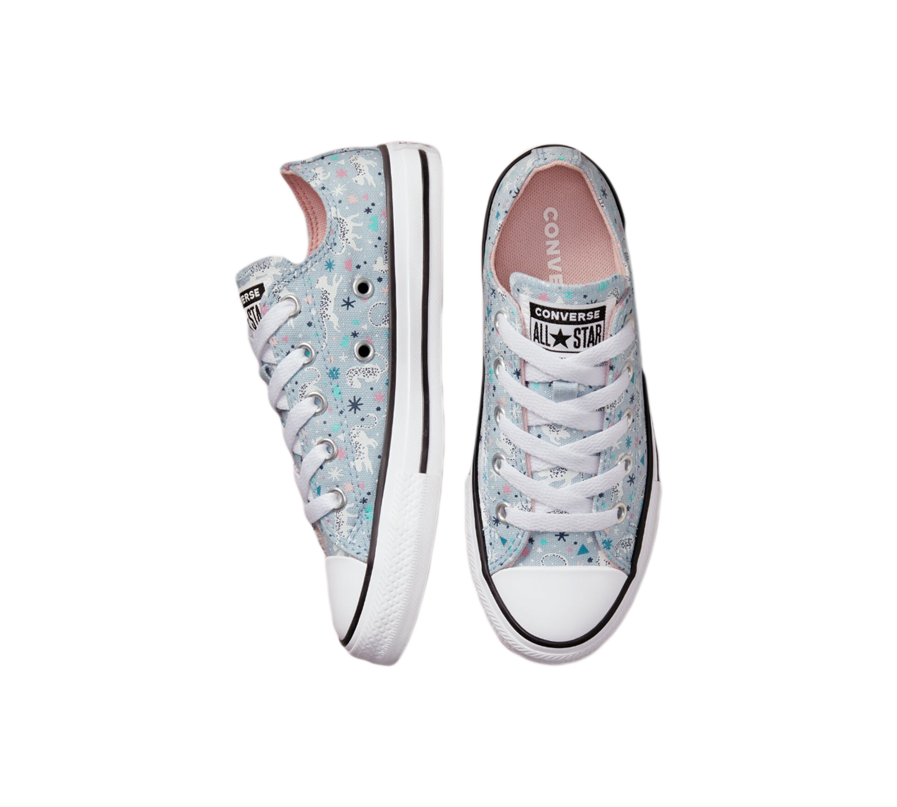Converse Snowy Chuck Taylor Junior All Star Shoes Blue - UK 10-13/1-5.5