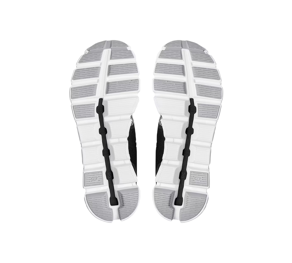 ON Cloud 5 Combo Womens Trainers Black Alloy Shoes UK 4-5