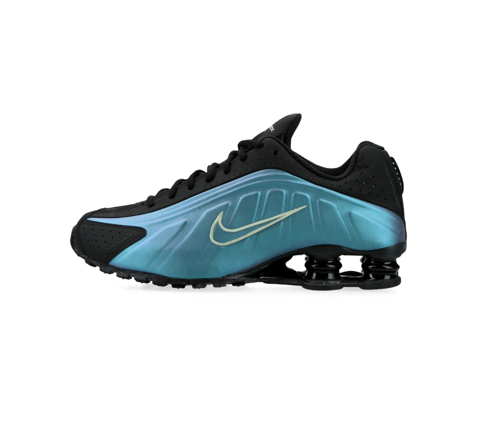 Nike Shox R4 Trainers Sapphire Liquid Lime UK 6-12