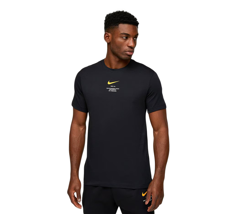 Nike Corporate Address Tee Mens White and Black Short Sleeve Crew Neck T-Shirt UK S-XL