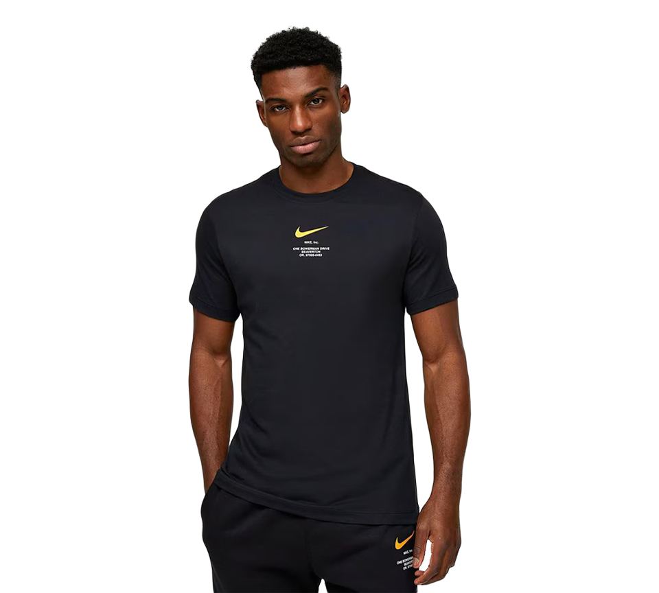 Nike Corporate Address Tee Mens White and Black Short Sleeve Crew Neck T-Shirt UK S-XL