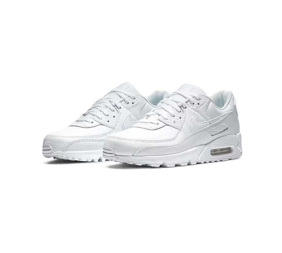 Nike Air Max 90 LTR Trainers White Leather Shoes UK 6-12