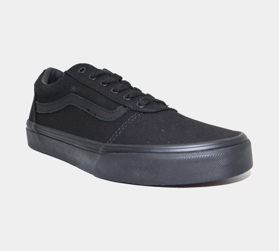 Vans Ward Canvas Kids Girls Shoes Black - UK 10-13/1-6