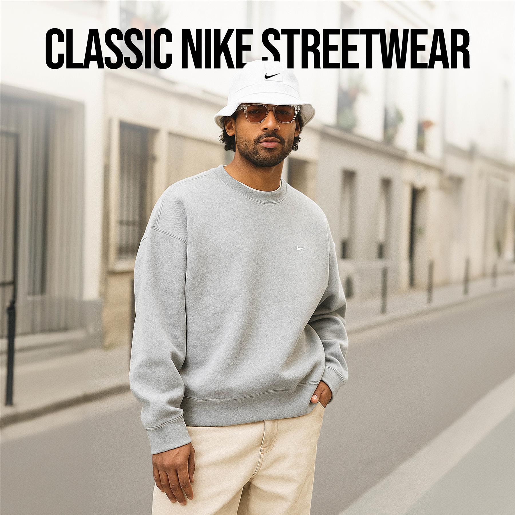 Nike Solo Swoosh Fleece Crew Sweatshirt UK XS-3XL