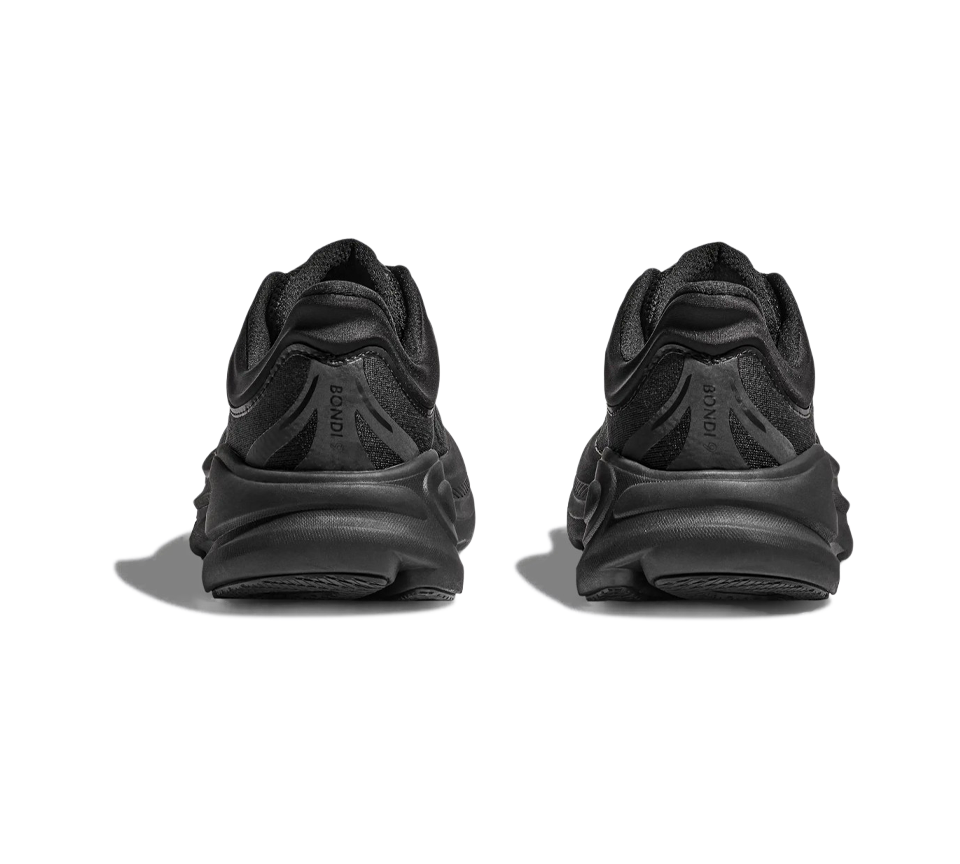 Hoka Bondi 9 Trainers Mens Cushioned Running Shoes Black White UK 7-12